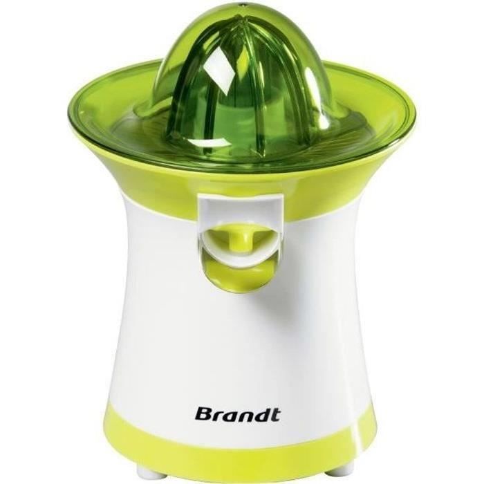 BRANDT Presse-agrume 40 Watts, système anti-goutte, 2 cônes PAI-40V vert et blanc