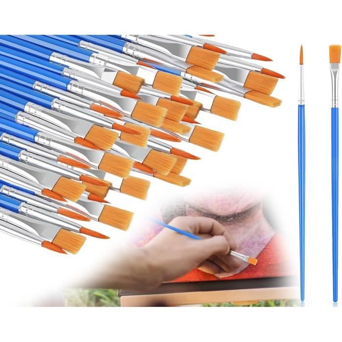 30 pièces/ensemble pinceaux fins avec 3 tailles # 0 # 00 # 000 pinceaux de peinture de détail minuscules, petit pinceau à pointe de doublure pour la peinture  21