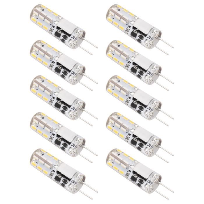 LED-lampen G4 dimbaar 1.5W 150LM COB LED-lamp licht 0705 SMD 3000K / 6000K AC/DC 12V 24V 10st WELSUN (Color : Koel wit LED-lampen G4 dimbaar 1.5W 150LM COB LED-lamp licht 0705 SMD 3000K / 6000K AC/DC 12V 24V 10st WELSUN (Color : Koel wit