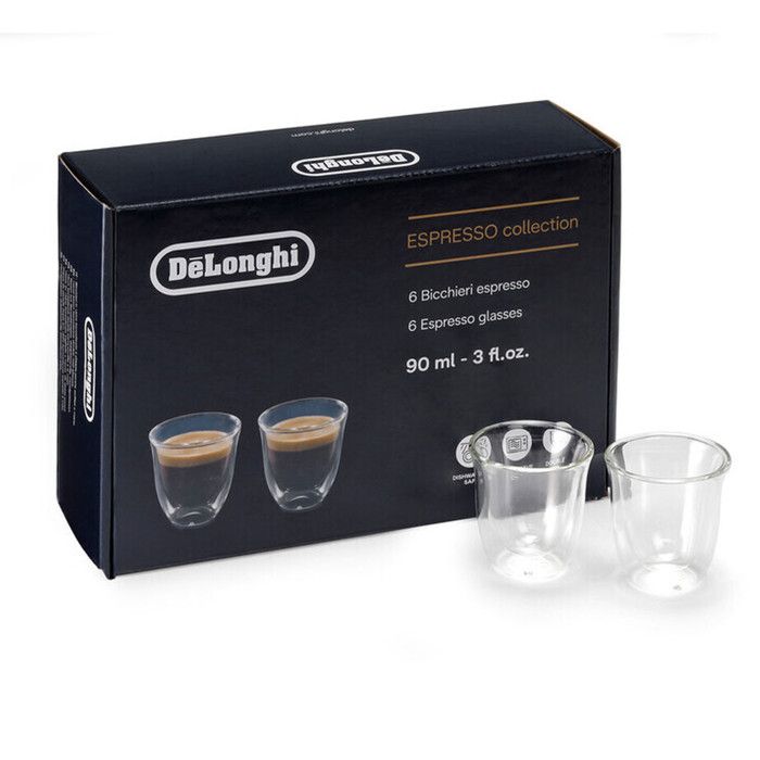 Lot de 6 tasses Essential Collections DLSC300 Cafetière Machine à Café 5513284431 DELONGHI KENWOOD ARIETE BRAUN NESPRESSO ROWE