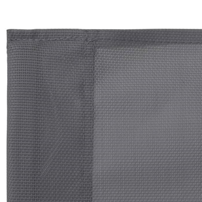 Dilwe Salon de jardin 4 pcs Tissu et acier Gris2