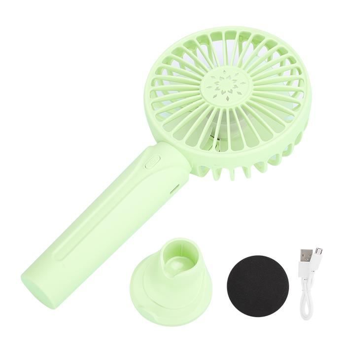 JOPHEK Ventilateur Portable 3000mAh - Mini Ventilateur USB Rechargeable 5 Vitesses Jaune