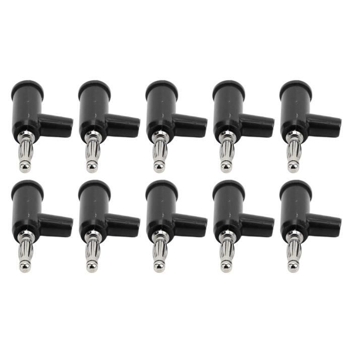 10 Pièces Connecteurs Banane 4mm - Douilles Femelles Plaquées Or Pour Enceintes & Amplis