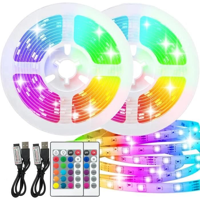 Lampe LED Ambiance Voiture USB - 7 Couleurs, Forme Fleur, Pour Plancher/portes (décoration Intérieure) - 5