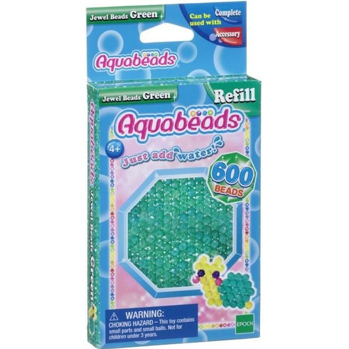 AQUABEADS - Perles Multi-Facettes Vertes - Jouet créatif pour Garçon et  Fille de 4 ans et plus