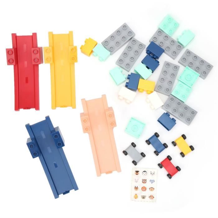 Glissière piste blocs de construction voiture enfants éducatif bricolage grande particule Puzzle Glissière piste blocs de construction voiture enfants éducatif bricolage grande particule Puzzle