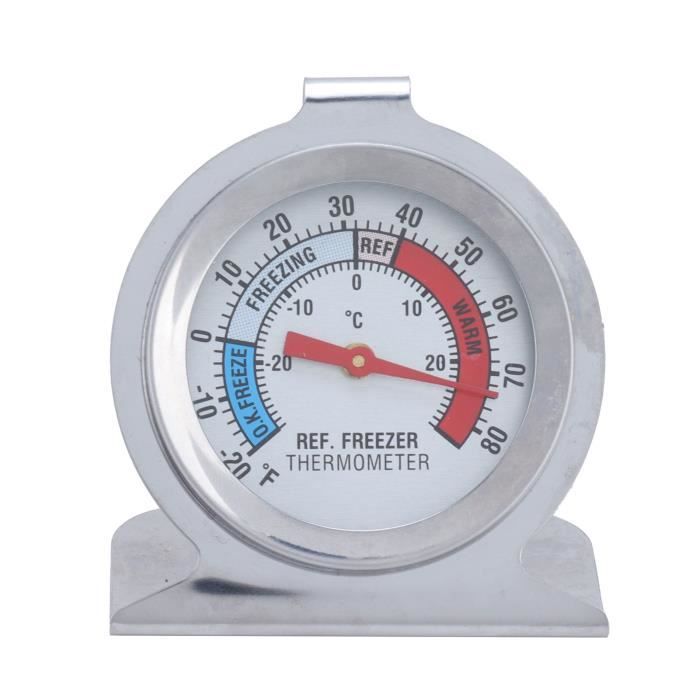 Thermomètre Réfrigérateur/Congélateur à Cadran – Zones Températures Idéales Incluses
