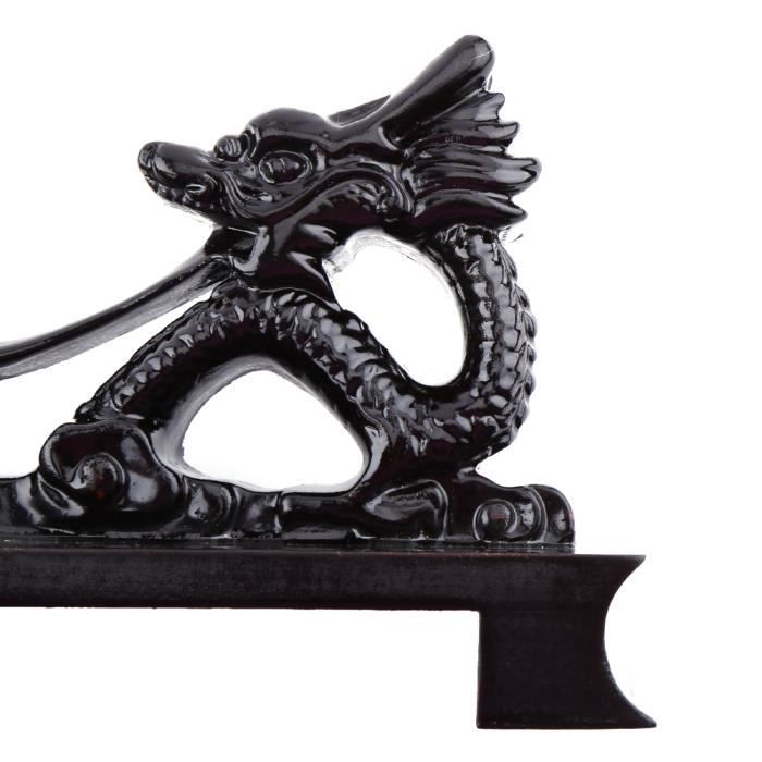 Support Pour Katana Et Wakizashi En Forme De Dragon Chinois - En Bois Massif Et Résine, Décoration De Bureau Ou Salon