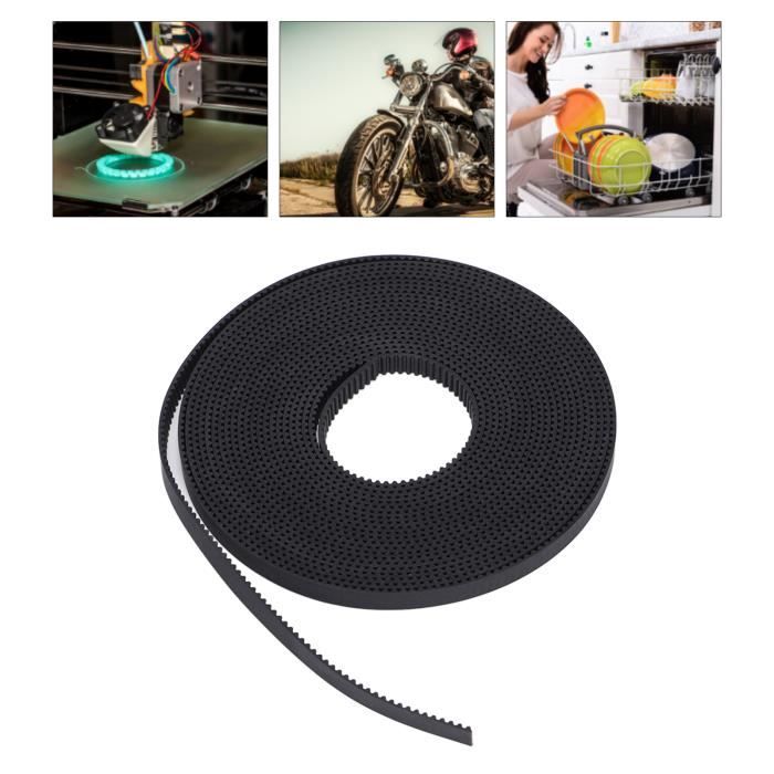 Lot De 4 Courroies GT2 Fermées 200 Mm X 6 Mm - Pas 2 Mm Pour Imprimante 3D Et Machines CNC