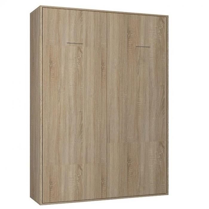 armoire lit escamotable smart-v2 chêne naturel couchage 160*200 cm. natural  inside75