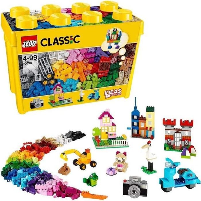 lego® classic 10698 boîte de briques créatives deluxe - 790 pièces - jeu de construction