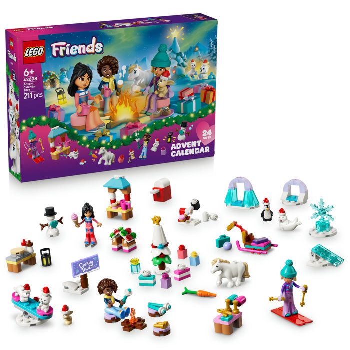 LEGO Friends 42698 - Calendrier de lAvent 2026 - 24 Surprises Poupées et Animaux - Set pour Enfant - A partir de 6 ans