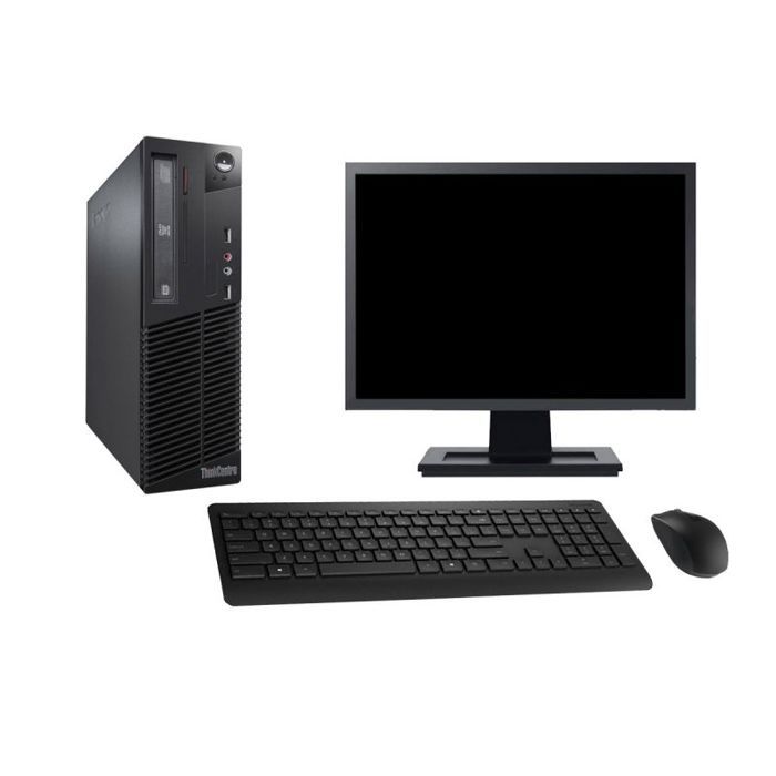 PC Lenovo M73 SFF Ecran 27 Intel G3220 RAM 4Go Disque 500Go Windows 10 Wifi