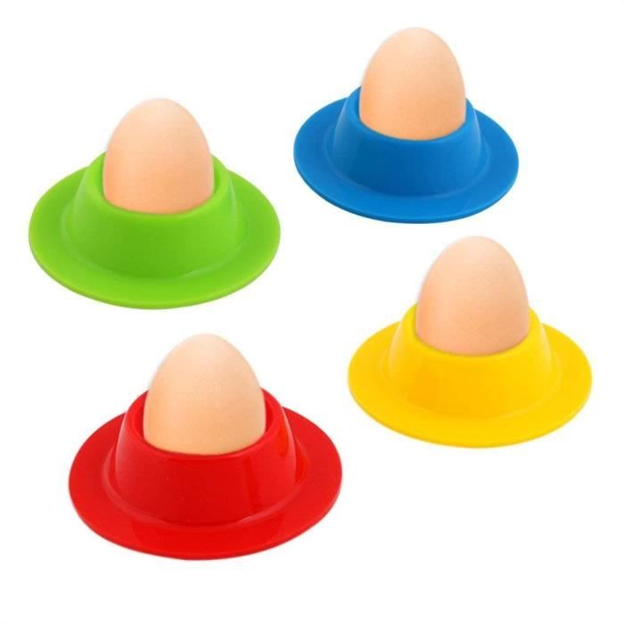 6 Coquetiers En Silicone Colorés - Anti-Brûlure - Pour Œufs à La Coque Ou Durs - Lavables Au Lave-Vaisselle