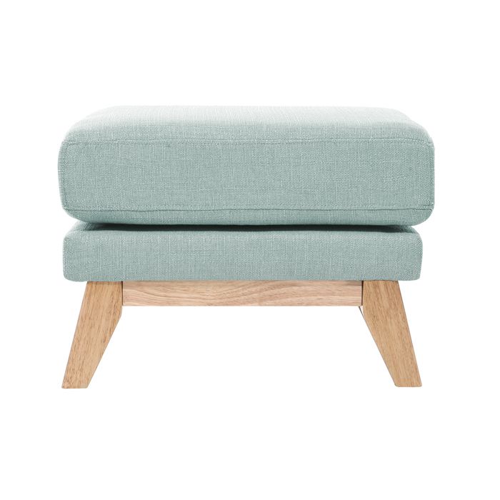 Miliboo - Repose-pieds scandinave déhoussable vert lagon OSLO