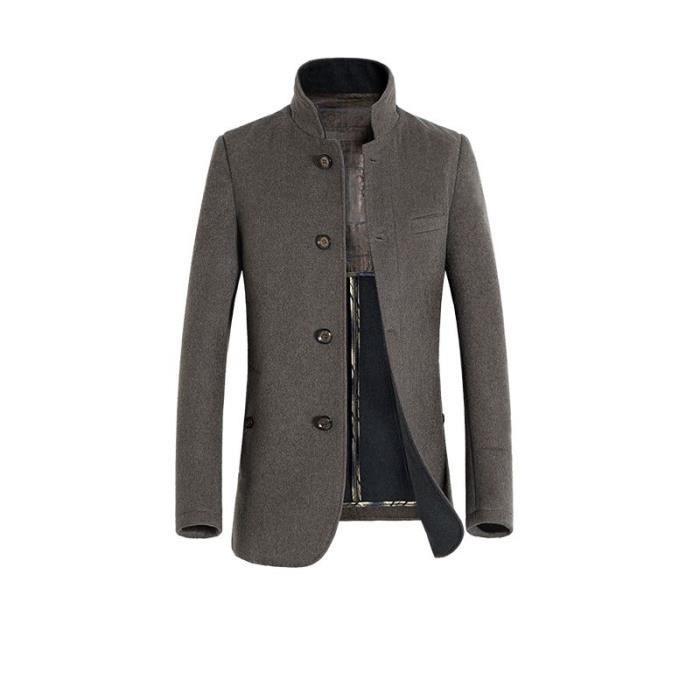 Boutique Hugo-Manteau Homme Hiver Laine Double face ...