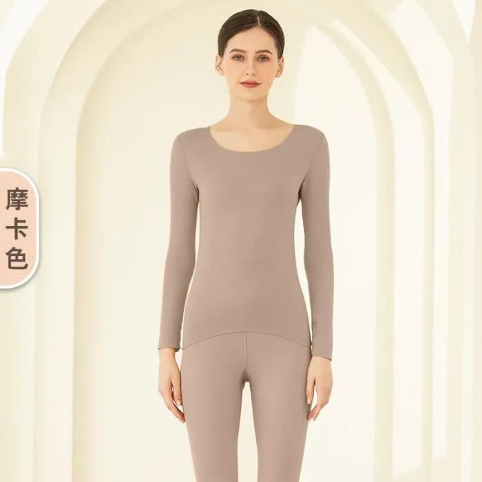 Ensemble de sous-vêtements thermiques pour femmes,vêtements