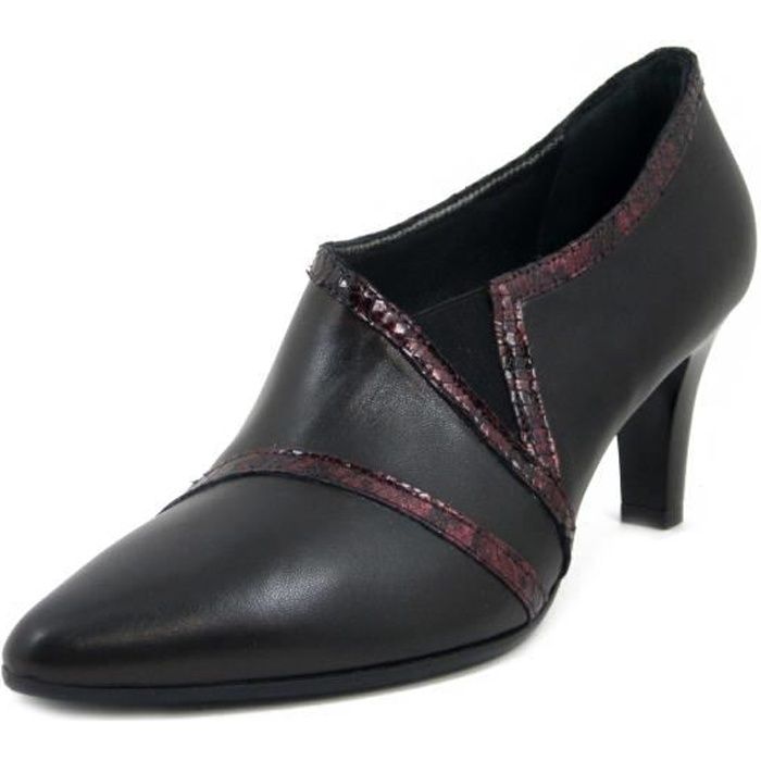 bottines femme cuir souple noir