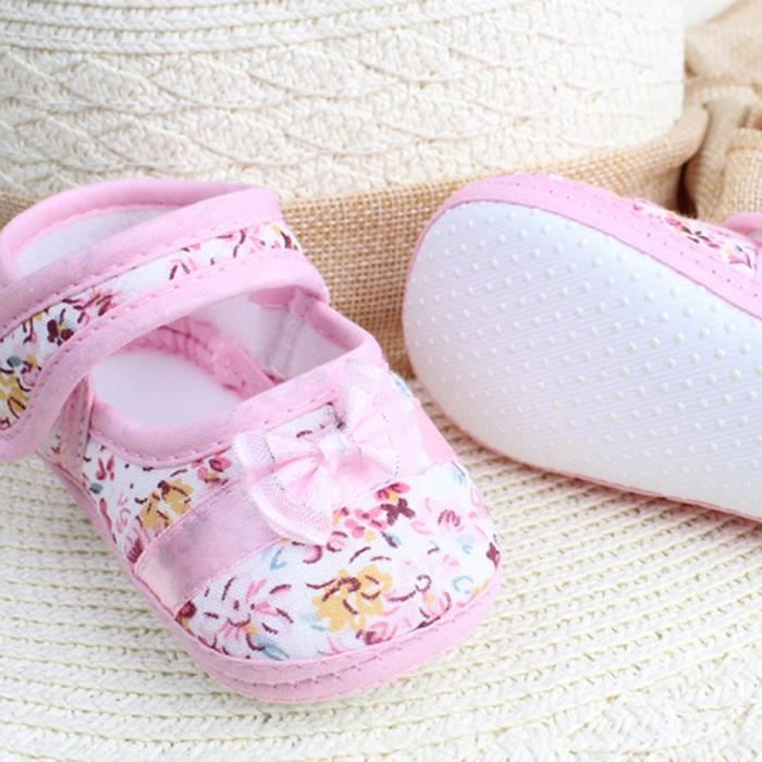 Chaussures De Baptême Bébé Antidérapantes LACOFIA - Semelle Souple Avec Bonnet Brodé, 0-12 Mois