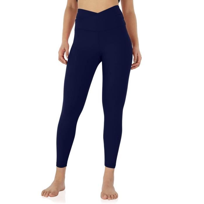 Leggings de yoga extensibles pour femmes de la mode Fitness Running Gym Sports Pantalons actifs Marine