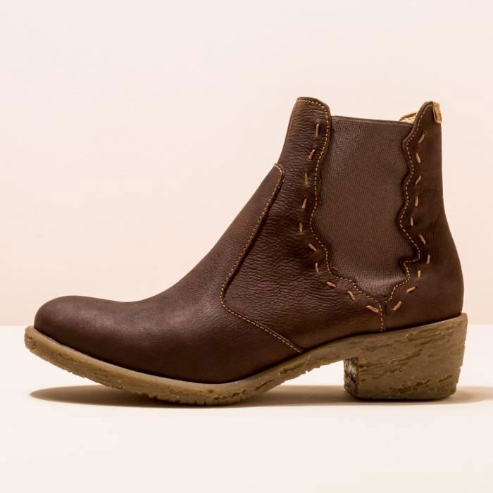 Bottine talons pour Femme El Naturalista Marron Lacets