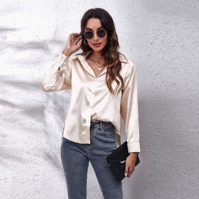Chemisier discount satin beige