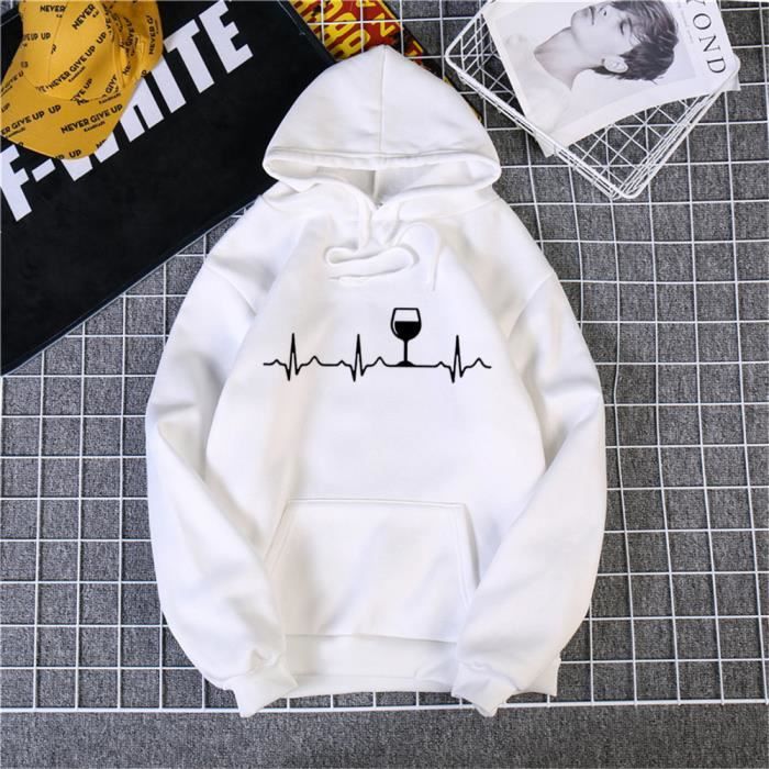 Sweat à Capuche imprimé Animal Noir Cheval Harajuku Unisexe Pull à Capuche décontracté Zip