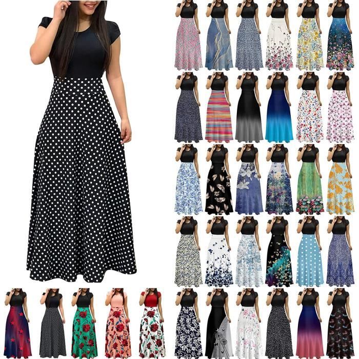 Robe de soiree Vintage a Fleurs Femme Tall Manche Courte Manches a epaules denudees Chic et Elegant Black Black Cdiscount Pret a Porter