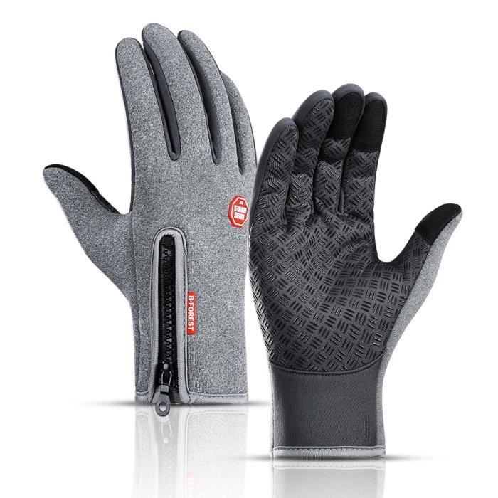 Gants Hiver Homme/Femme Vélo - Imperméables, Coupe-Vent, Écran Tactile - Pour Cyclisme, Ski, Randonnée