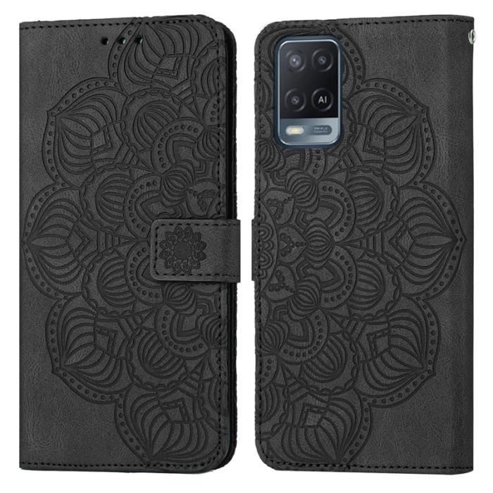 xinyunew Custodia per Oppo A16/Oppo A16S/A53S 5G,Cover Oppo A16/Oppo A16S/A53S 5G Libro,[Housse en Cuir PU Premium] [Etui à Rabat],Flip Cover per Phone Portafoglio per Oppo A16/Oppo A16S/A53S 5G,Rosso