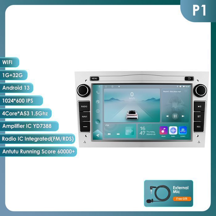 Android 10.0 Autoradio stéréo pour Opel Vauxhall Lecteur DVD Radio 7\