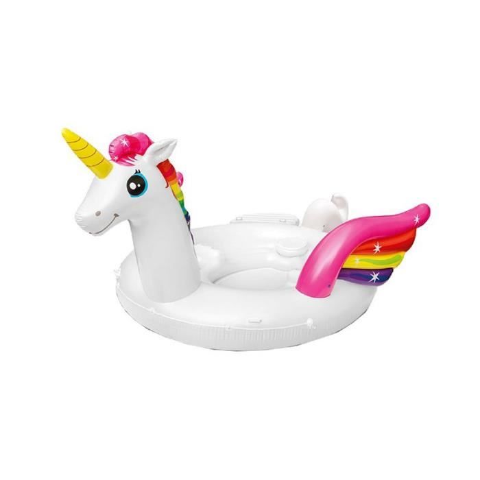 Cercle De Natation Gonflable Avec Une Licorne Bleue Sur Un Fond Blanc Illustration Vectorielle 199958330