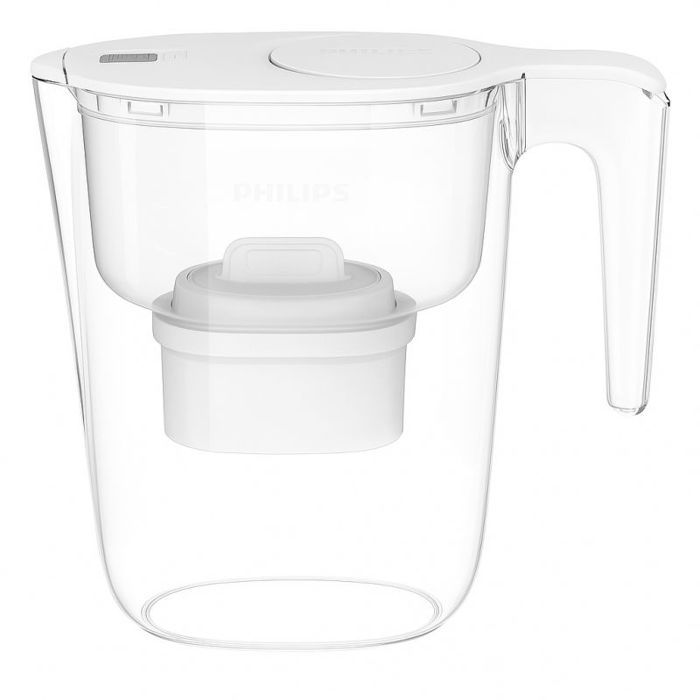 Carafe filtrante 2 6 avec 4 filtres en Microfiltration et digital timer Philips PHAWP2933WHT410