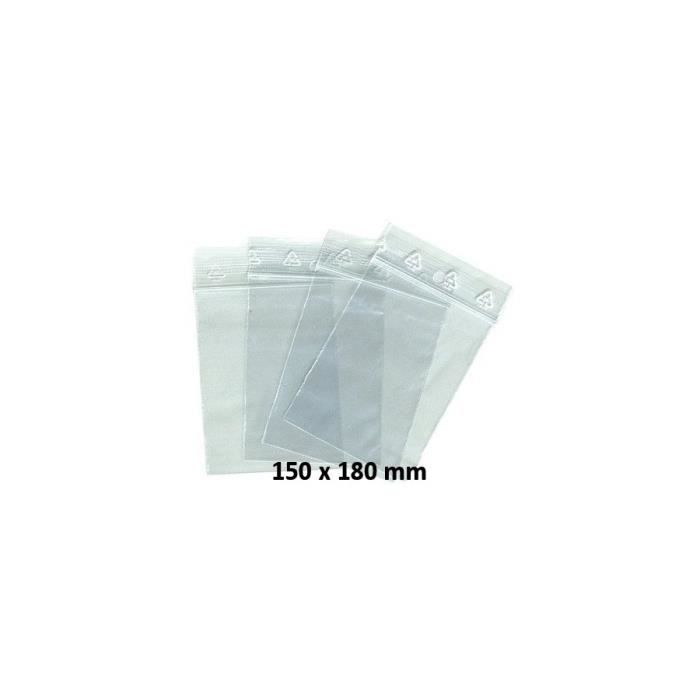 qualité pro pochettes Lot 20 Sachets ZIP 100x100 sacs plastique transparents