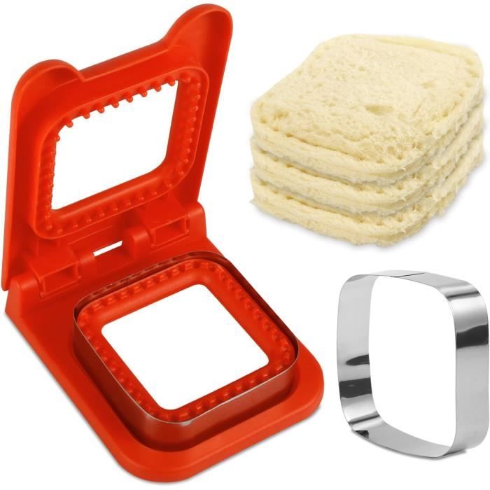 Coupe-Sandwich & Scellant Carré - Décrouteur Pratique Pour Préparer Des Snacks Neat - 5