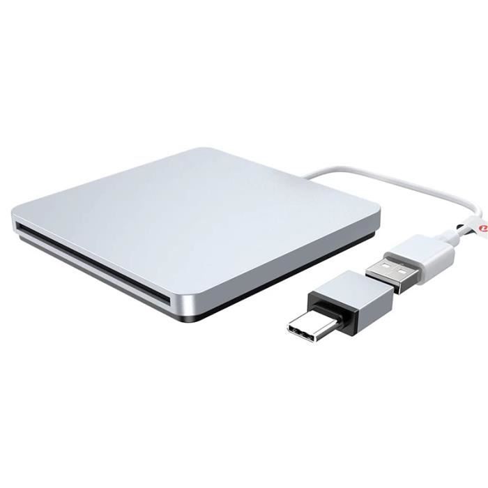 Lecteur CD DVD Externe Graveur USB Type C Slot-In Portable Ultra Mince Lecteur CD RW Graveur Super EntraîNement pour MacBook Pro