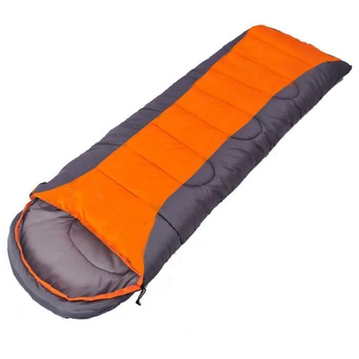 Sac de couchage léger étanche Camping Sac à dos 4 saison Sac de couchage Orange