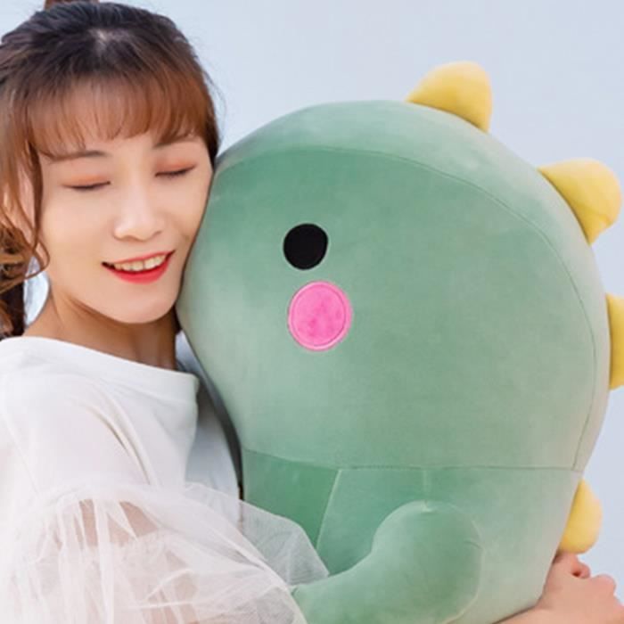 Peluche Dinosaure En Peluche Poupée 3D Dessin Animé Peluche, Cadeau De Noël Idéal Pour Les Enfants Compagnon De Sommeil 40 Cm Gris