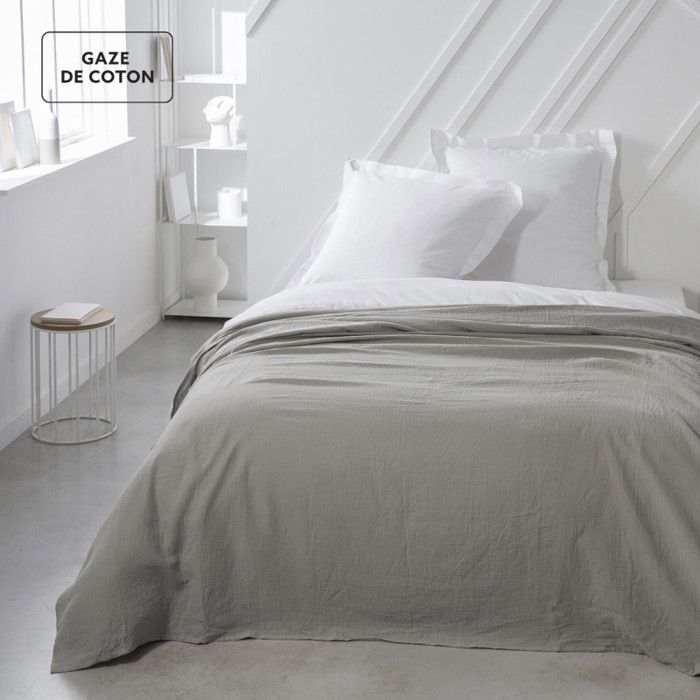 Couvre lit double - TODAY - Essential - 100% Coton - Beige - 220 x 240 cm