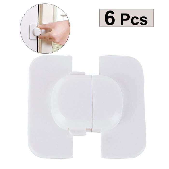 6pcs Serrures De Pour Enfants A L Epreuve Des Bebes Pour Bloque Porte Bloque Poignee Bloque Tiroir Securite Maison Cdiscount Bricolage