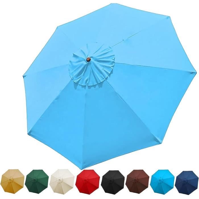 Toile De Rechange Pour Parasol Déporté Rond 6/8 Baleines - Auvent Polyester Imperméable, Tailles 2.7m/3m/4m