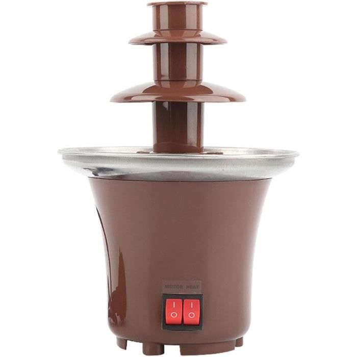 Tasse à Fondue En Céramique - Pour Chocolat, Beurre, Fromage - 280 Ml - Fourchette Incluse - Marron