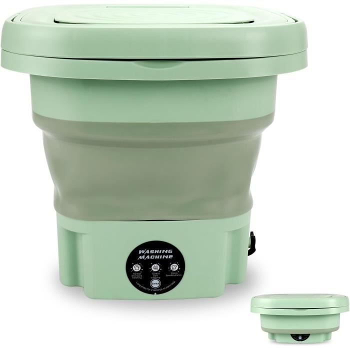 Mini Machine à Laver Camping 60 W 9 L Machine A Laver Portable, Mave Linge Pliable Pour Sous-vêtements Chaussettes Vêtements De - Electroménager