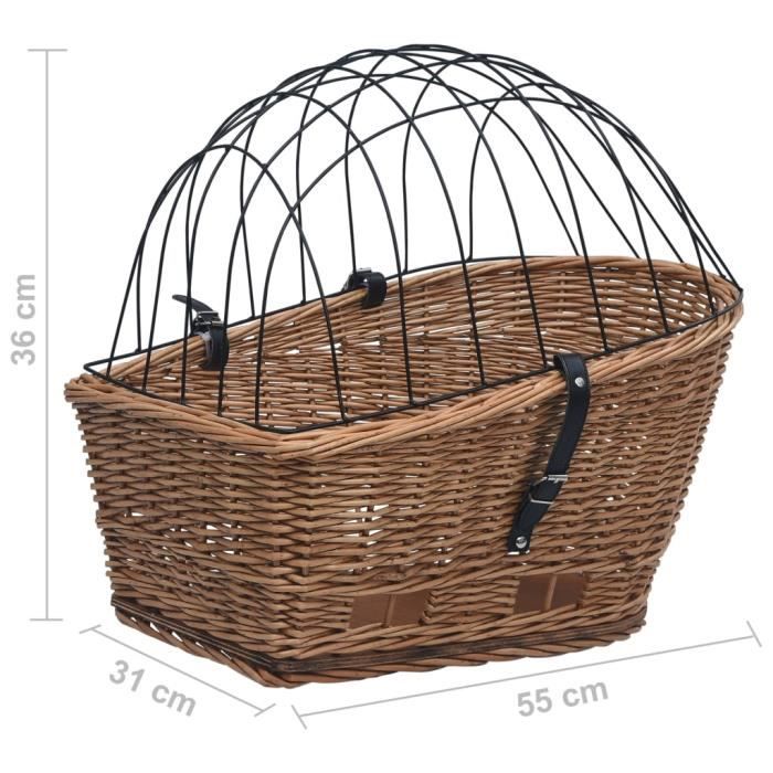 ANZOME Panier vélo arrière, Panier vélo pour Cartable avec Couvercle de Panier imperméable & Filet à Bagages Panier de vélo pour Le Grand arrière, 40×32×21 cm, Noir