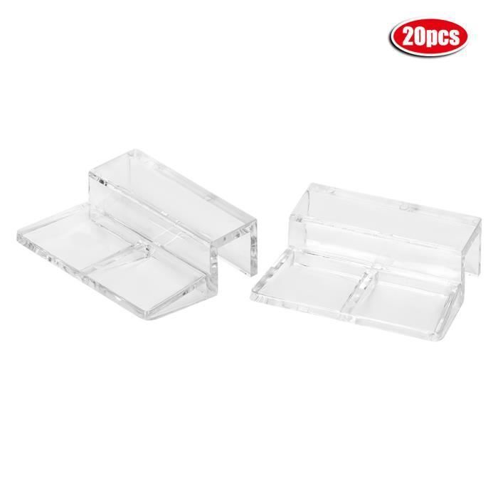 Meilleurs prix pour Vvikizy Lot de 20 Support Clip Verre Aquarium 8mm, Accessoire Résistant pour Couvercle en Acrylique, Fixation pour Aquarium Box