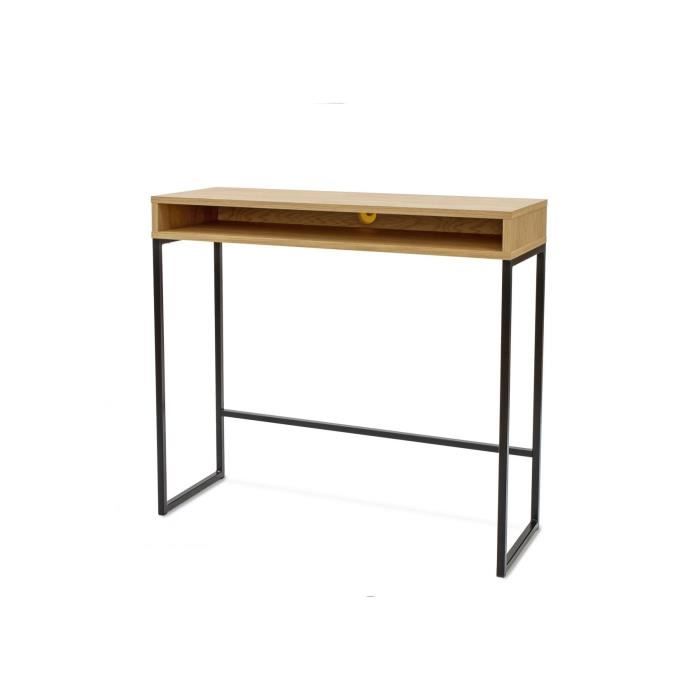 Bureau Haut En Bois Et Metal Frame Woodman Noir Achat Vente Bureau Bureau Haut En Bois Et Metal Soldes Sur Cdiscount Des Le 20 Janvier Cdiscount
