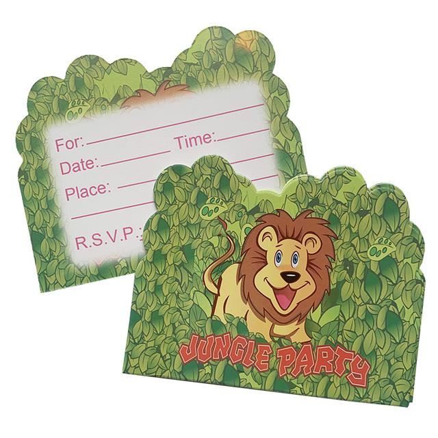 Cartes D'Invitation Anniversaire Enfant SYSYSYYASNL - Version FR, Thème Dessin Animé | 12 Cartes