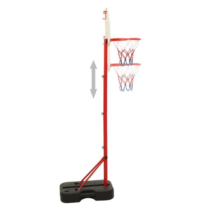 Zerodis Panier De Basket Ajustable – Hauteur 50 à 110 Cm – Pied Mobile – Pour Enfants 2-5 Ans – Intérieur/extérieur – Avec Ballon Et Gonfleur