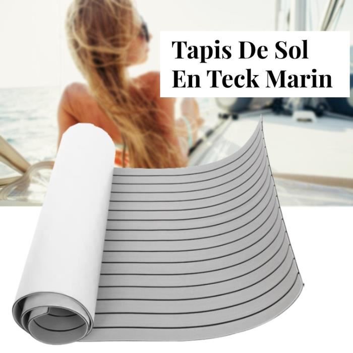 Tapis De Pont EVA Imitation Teck - Autocollant, Antidérapant, Imperméable | Idéal Bateau, Yacht, Piscine, Voiture