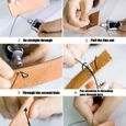 Tbest poinçon en cuir Kit d'aiguille d'alène de couture en cuir accessoire de bricolage d'outils de couture à la main pour-1